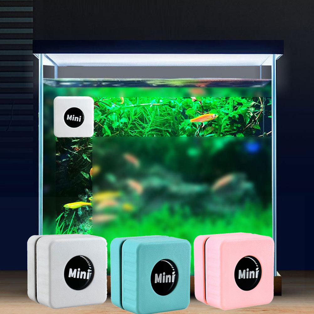 Marine Aquarium Glass Scraper - Magnetische aquariumglasreiniger Mini vierkante algenschrapers Plastic