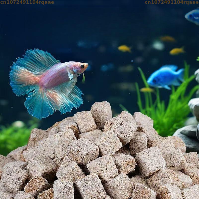 Marine Aquarium Cube - Natuurlijk gevriesdroogde bloedwormenblokjes Tubifex-wormen Hoogproteïne visvoer