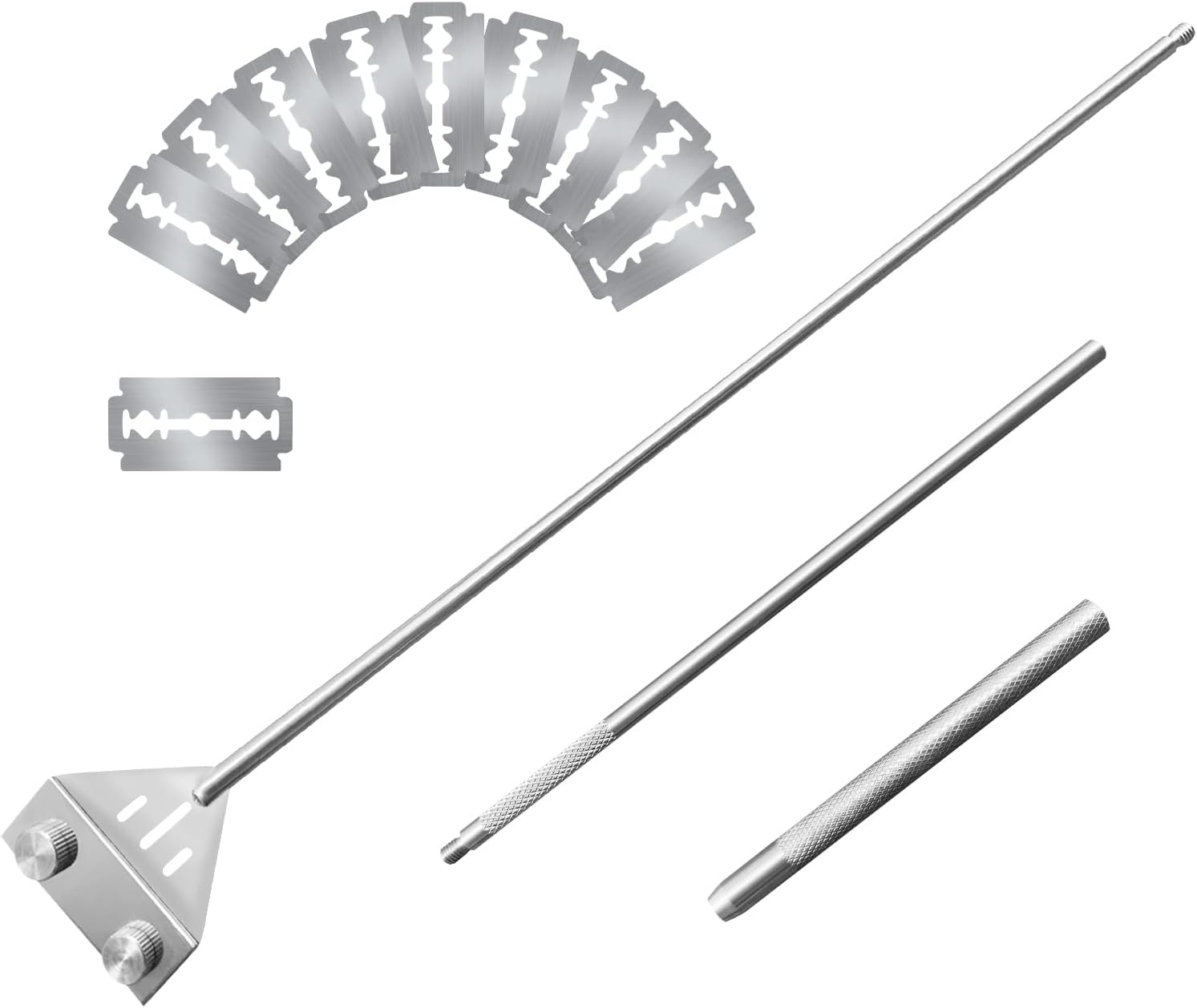 Marine Aquarium Glass Scraper - Luxe aluminiumlegering aquarium algenschrapers, mosreiniger, multi-lengte,