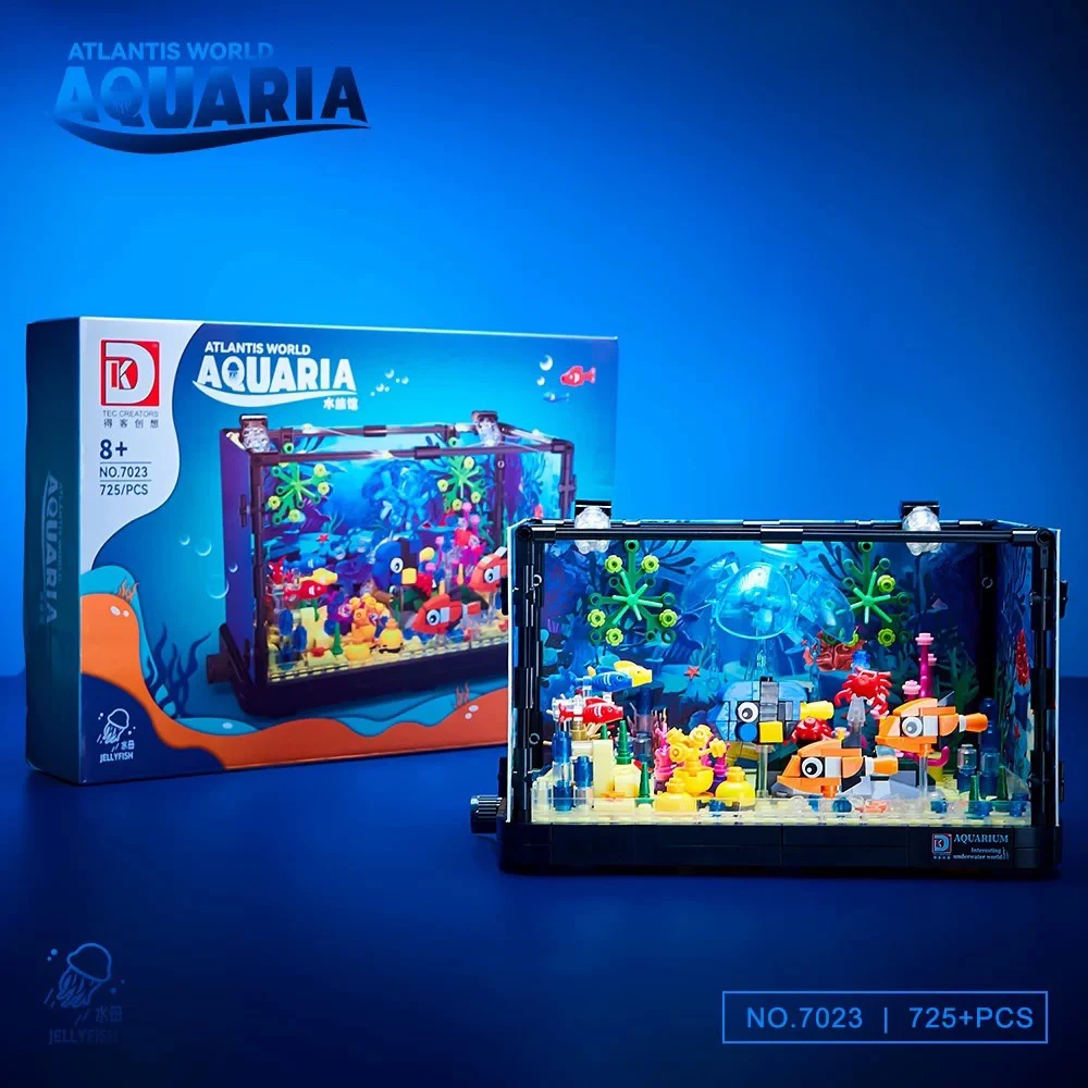 Marine Aquarium Cube - Ideeën Serie Aquarium Zeedieren Bouwstenen Creatieve