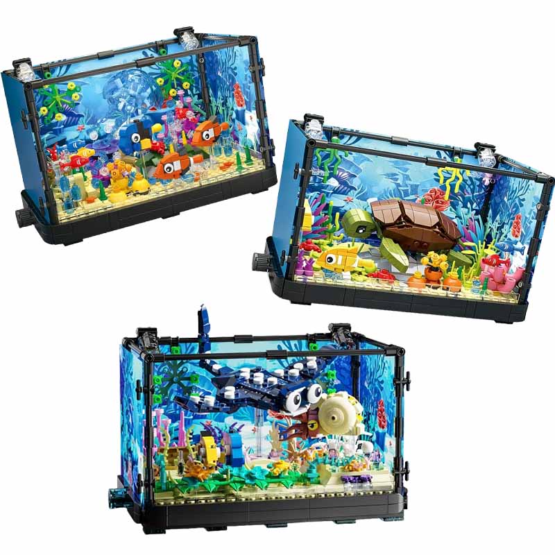 Aquarium bouwsteenset met lich - Marine Aquarium Cube recensie en prijs