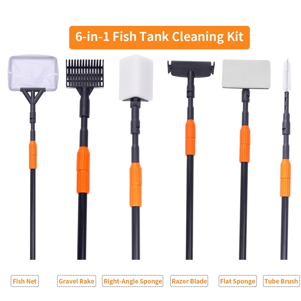 6-in-1 aquariumreinigingsset:  - Marine Aquarium Glass Scraper recensie en prijs