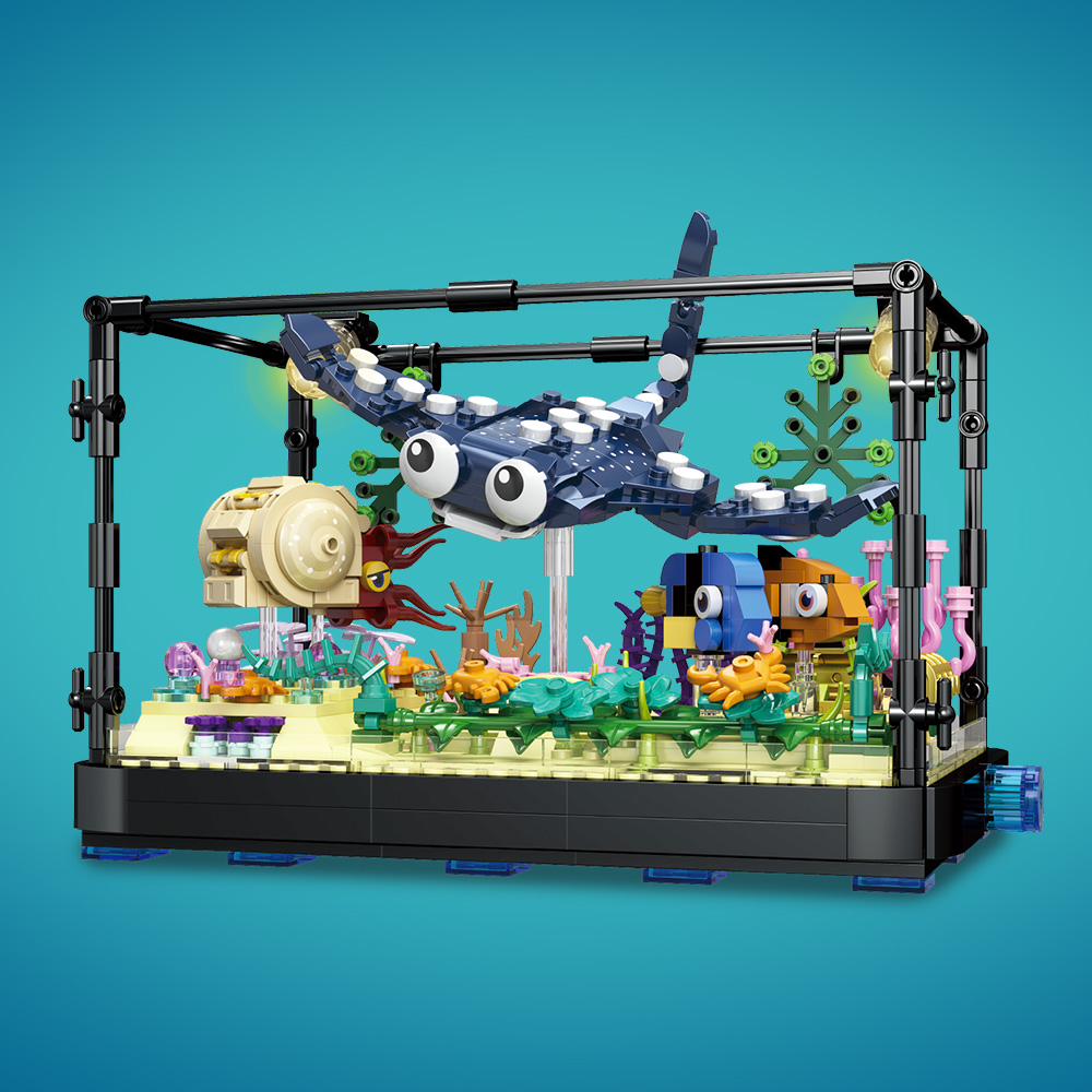 Aquariumblokset met verlichtin - Marine Aquarium Cube recensie en prijs