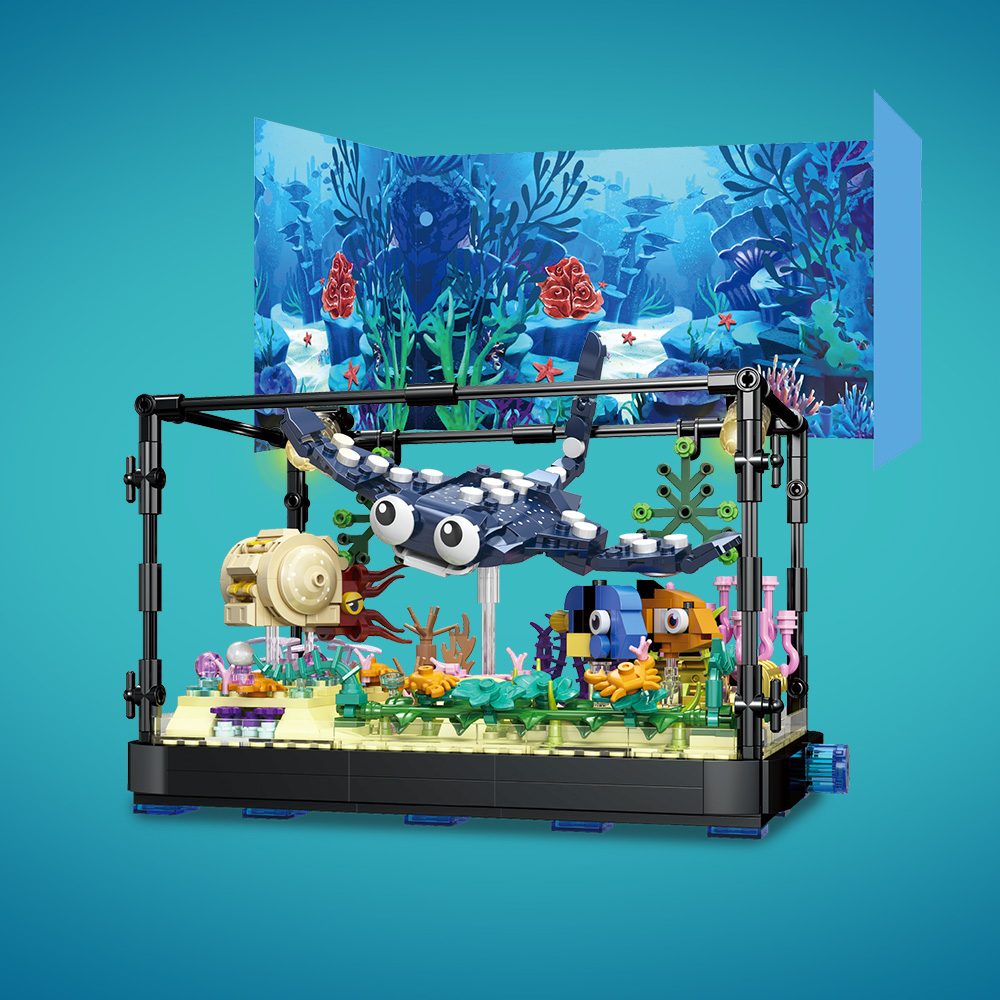 Aquariumblokset met verlichtin - Marine Aquarium Cube recensie en prijs